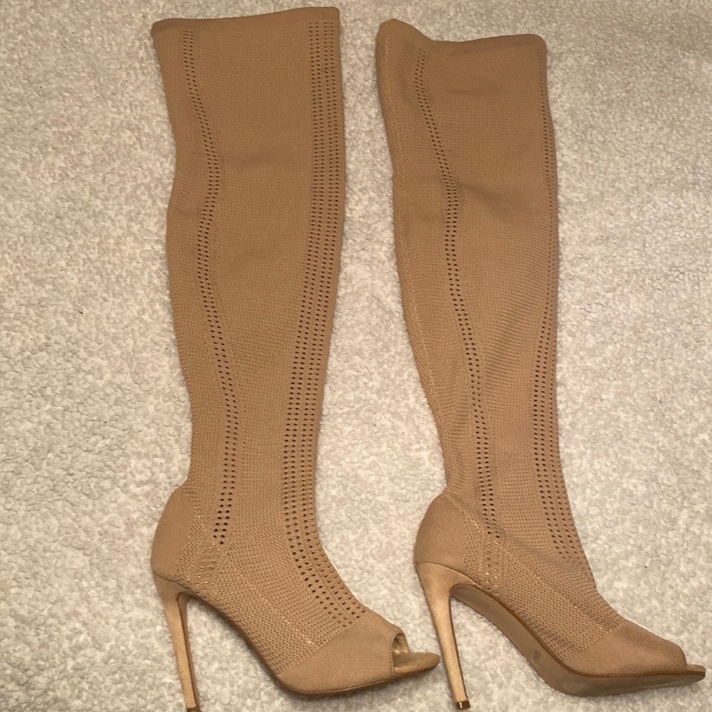 Over The Knee Stretch Fabric Boots 👢 - Picture 2 of 7